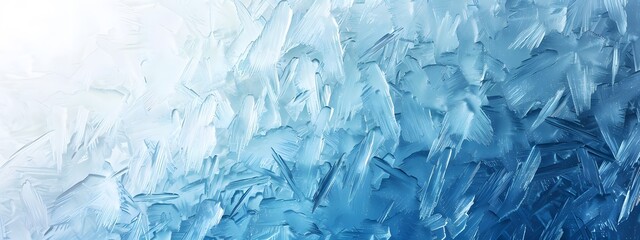 Sticker - Abstract Blue Ice Texture Background Banner