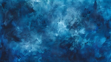 Sticker - Abstract Watercolor Blue Background With Dark Color