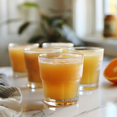 Canvas Print - The Best Frozen White Tea Shot Recipe. orange juice 