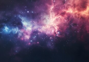 Sticker - Cosmic Nebula Background with Vibrant Colors