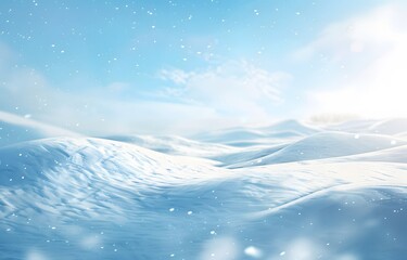 Sticker - Snowy Winter Landscape Background for Product Presentation