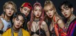 © olegganko - K-Pop Band Poses for a Fashionable Photo Shoot With Bold Makeup and Jewelry