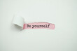 © may1985 - Be yourself text message on pink background