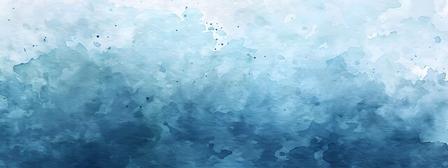 Wall Mural - Blue Watercolor Gradient Background With Ice Texture