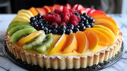 Fruit Tart with Lemon Curd Filling