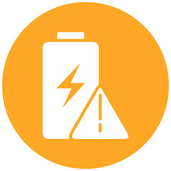 Canvas Print - Battery Alert vector icon. Can be used for Battery and Power iconset.