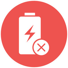 Canvas Print - Remove Battery vector icon. Can be used for Battery and Power iconset.