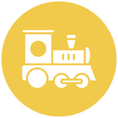 Poster - Toy Train vector icon. Can be used for Baby Shower iconset.