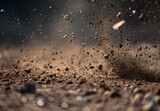 Dirt Track Racing: Close Up of Flying Debris