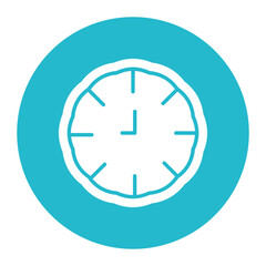 Poster - Clock vector icon. Can be used for Retro iconset.