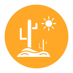 Poster - Desert vector icon. Can be used for Global Warming iconset.