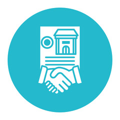 Sticker - Franchise Agreement vector icon. Can be used for Credit And Loan iconset.