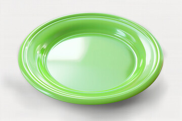 A delicate green empty plate