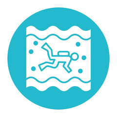 Wall Mural - Open Water Diving vector icon. Can be used for Vacation and Tourism iconset.