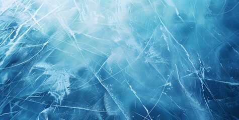 Wall Mural - Scratched Ice Surface Texture Background