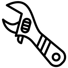 Sticker - Adjustable Wrench vector icon illustration of Home Improvements iconset.