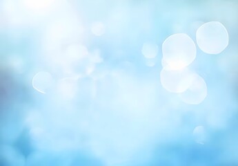 Wall Mural - Abstract Light Blue Blurred Background with Bokeh Effect