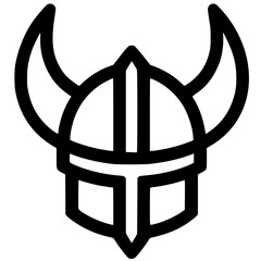 Wall Mural - Viking helmet logo silhouette