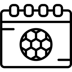 Sticker - Calendar vector icon illustration of Soccer iconset.