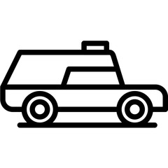 Poster - Hearse vector icon illustration of Funeral iconset.