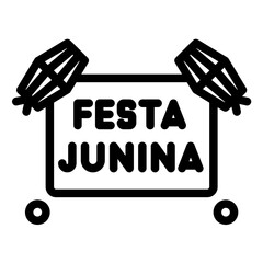 Canvas Print - Festa Junina Sign vector icon illustration of Festa Junina iconset.