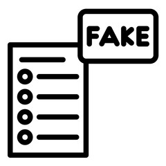 Sticker - Fraudulent Document vector icon illustration of Corruption iconset.