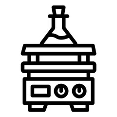 Sticker - Analytical Balance vector icon illustration of Lab iconset.