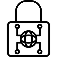 Wall Mural - Network Encryption vector icon illustration of Networking iconset.