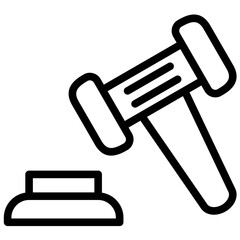 Poster - Gavel vector icon illustration of Law & Legislation iconset.