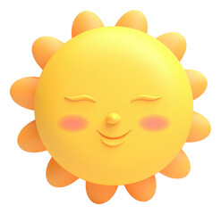 Sticker - PNG Simple sun summer toy anthropomorphic.