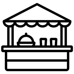 Wall Mural - Food Stand vector icon illustration of Street Food iconset.