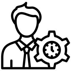 Sticker - Efficiency vector icon illustration of Business Training iconset.