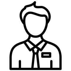 Poster - Employee Male vector icon illustration of Business Training iconset.