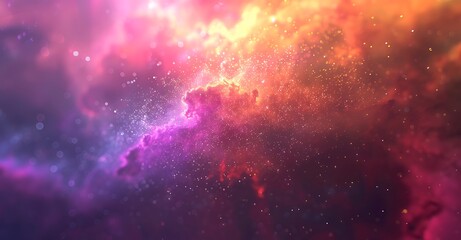 Wall Mural - a colorful nebula with stars in the background