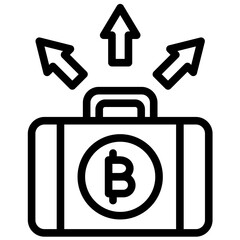 Poster - Liquidity vector icon illustration of Cryptocurrency iconset.