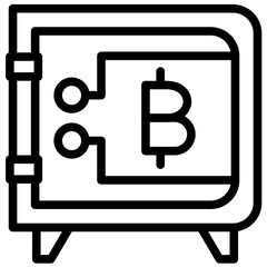 Poster - Crypto Vault vector icon illustration of Cryptocurrency iconset.