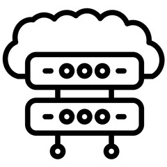 Poster - Cloud Storage vector icon illustration of Cryptocurrency iconset.