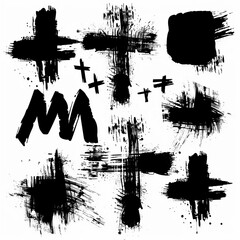 Poster - A collection of hand-drawn scribbles and brushstrokes