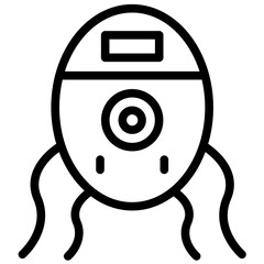 Sticker - Nanorobot vector icon illustration of Robotics iconset.