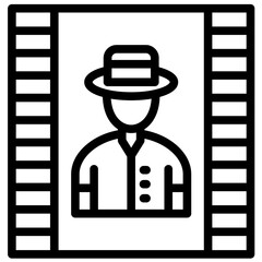 Sticker - Western Film vector icon illustration of Filmmaking iconset.