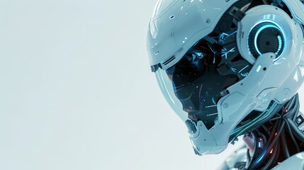 Fototapete - The design of digital data mining technology and machine learning for computer brains. Development of stock and cyborg robots for the future of people's lives.