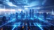 © 荣恒 张 - Blue technology style background
