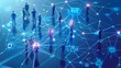 © touseef - Business team network with efficient communication system, featuring connected employees and decentralized networking for enhanced collaboration