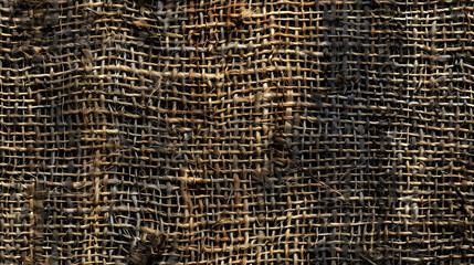 Canvas Print - jute textile texture