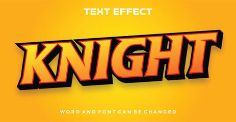 Wall Mural - Knight editable text effect
