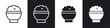 © Ghori - Bowl rice vector icon set in black and white filled and solid style