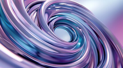 Canvas Print - Abstract Swirling  Purple and Blue