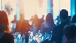 © touseef - Blurred image of business professionals networking at a corporate banquet event, focus on business and entrepreneurship, ideal for business meetings, conferences, networking events, and professional g