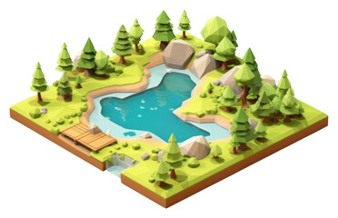 Sticker - PNG  Summer outdoors game map.