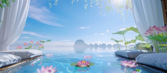 Poster - Peaceful Water Lily Pond